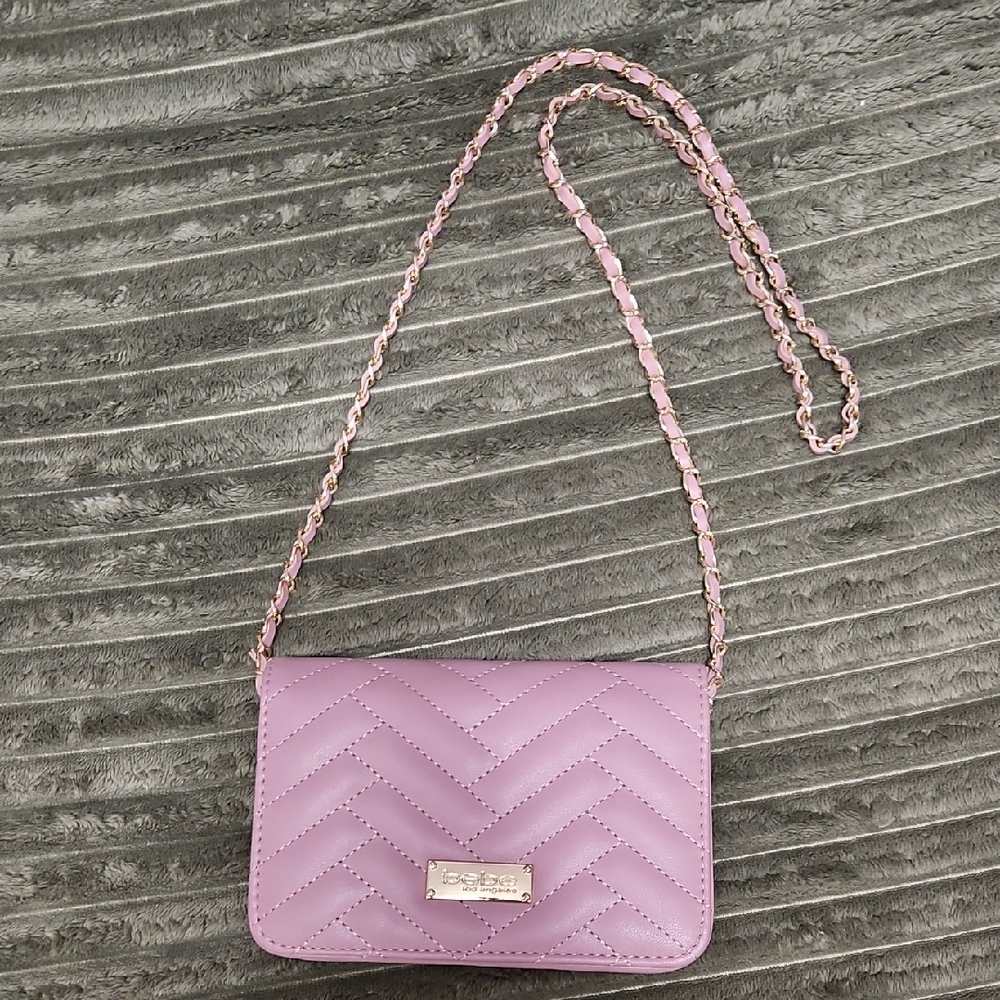 Elegant Purple Quilted Crossbody Bag